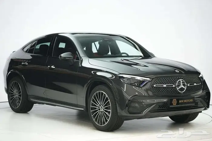 مرسيدس GLC 200 Coupe موديل 2025 أصفار خليجي رمادي غامق أحمر 0
