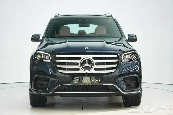 مرسيدس GLS 450 موديل 2025 أصفار خليجي أزرق أبيض 1