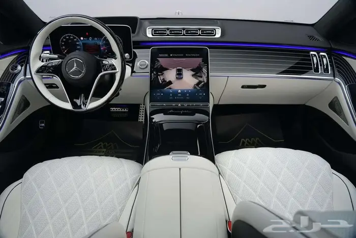 مرسيدس S 500 مانوفاكتور موديل 2025 أصفار خليجي أزرق أبيض 6