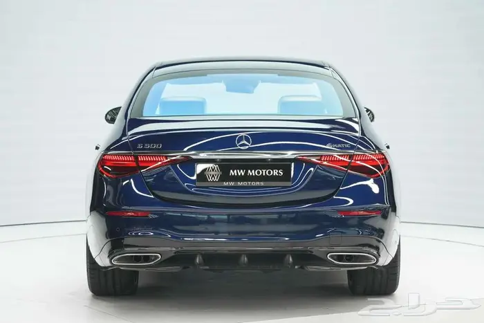 مرسيدس S 500 مانوفاكتور موديل 2025 أصفار خليجي أزرق أبيض 4