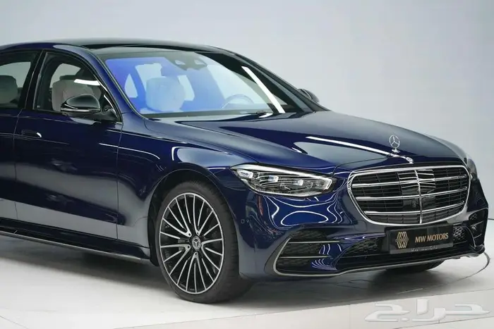 مرسيدس S 500 مانوفاكتور موديل 2025 أصفار خليجي أزرق أبيض 2