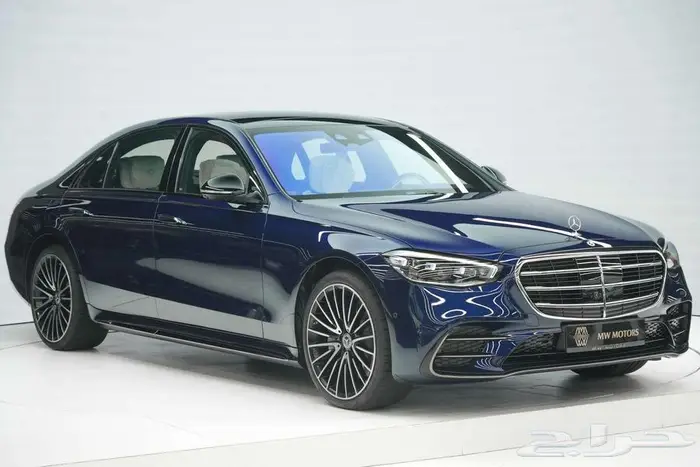 مرسيدس S 500 مانوفاكتور موديل 2025 أصفار خليجي أزرق أبيض 0