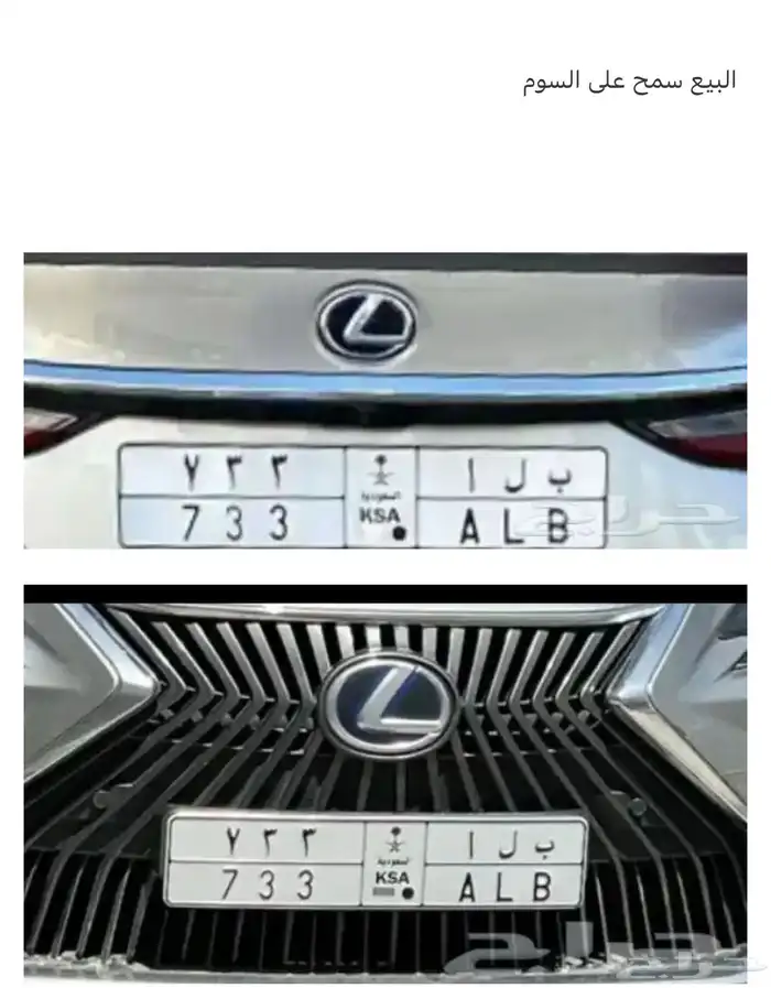 لوحه مميزه ب ل ا 733 0