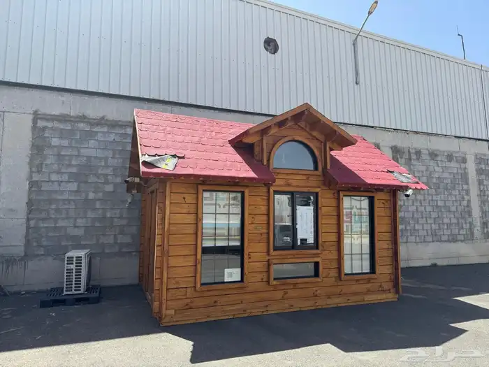 كشك درايف ثرو تصميم جميل خشب صنوبر من اجود الاخشاب 0