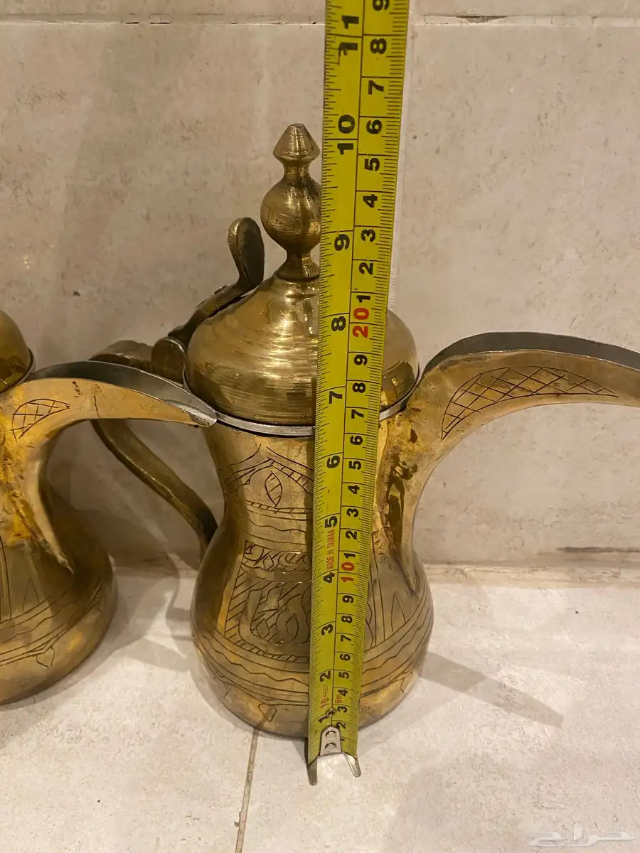 دلال نحاس اصفر غطاء مخفوس 3