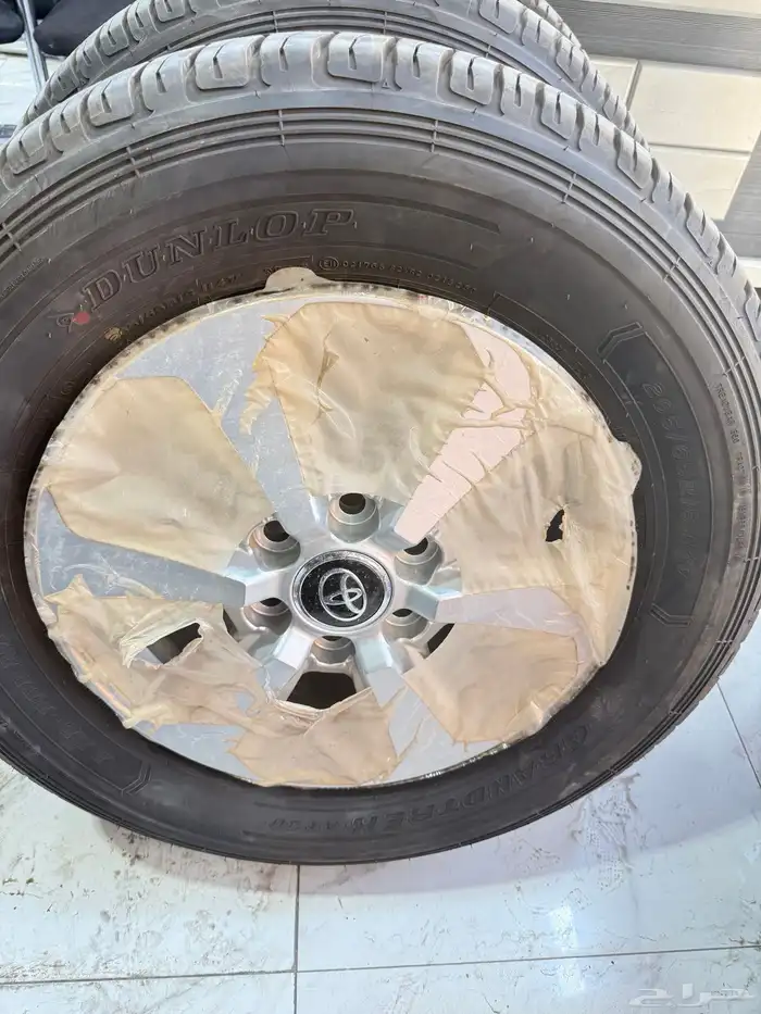 كفرات دنلوب مقاس 265 65 18مع جنوط وكاله 2024 12