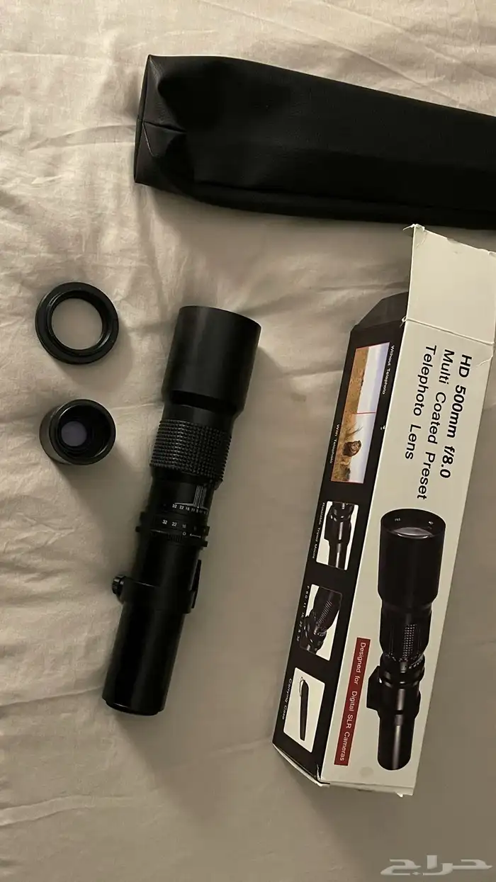 عدسة تيليفوتو HD 500mm f 8.0   محول   Teleconverter 2X 0