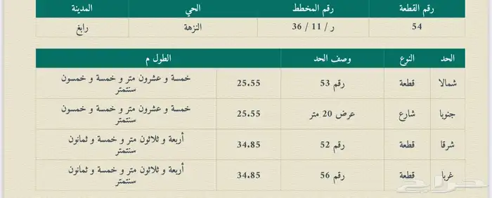 ارض بحي النزهه على شارع 20 مميزه 1