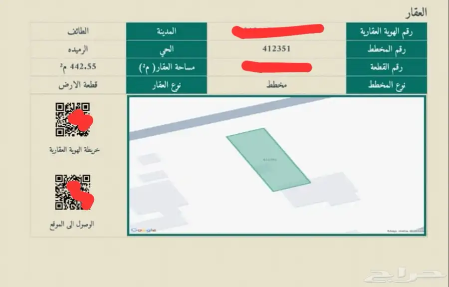 4 اراضي جنب بعض صك الكتروني افراغ فوري حي الرميده - الطايف 3