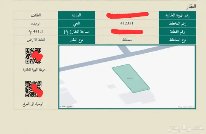 4 اراضي جنب بعض صك الكتروني افراغ فوري حي الرميده - الطايف 1