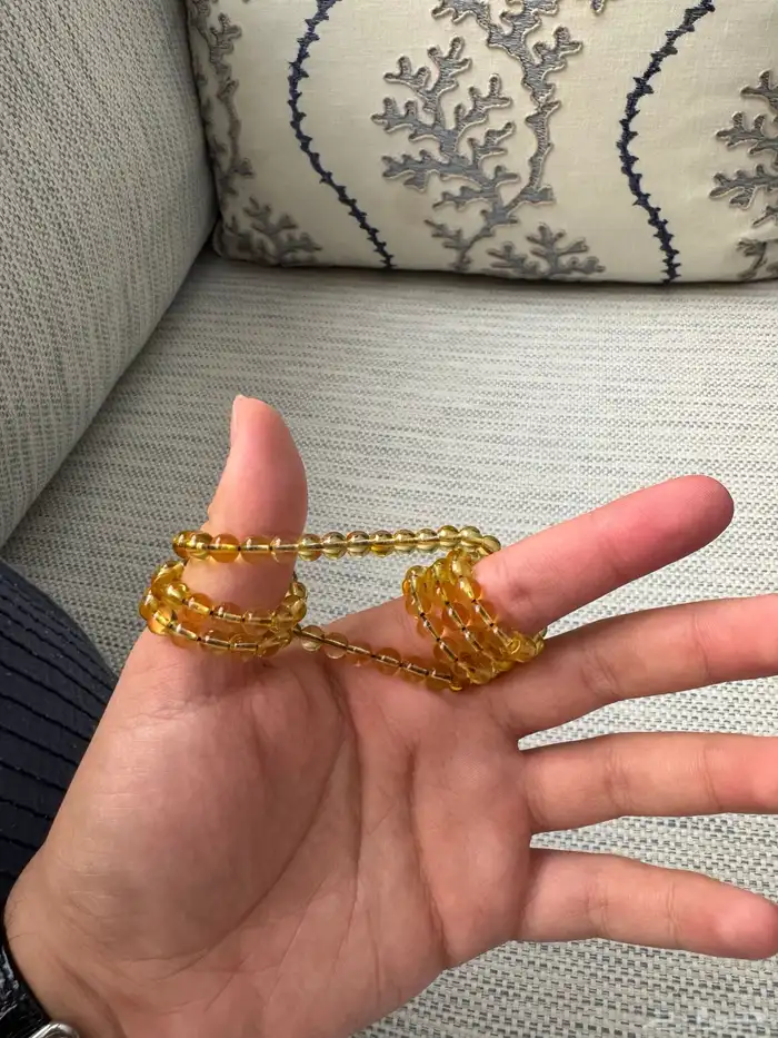 سبحة كهرمان شفاف 2