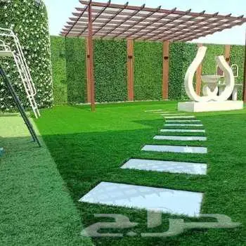 عشب جداري صناعي للجدران تنسيق حدائق عشب ملاعب انجيله صناعيه 6
