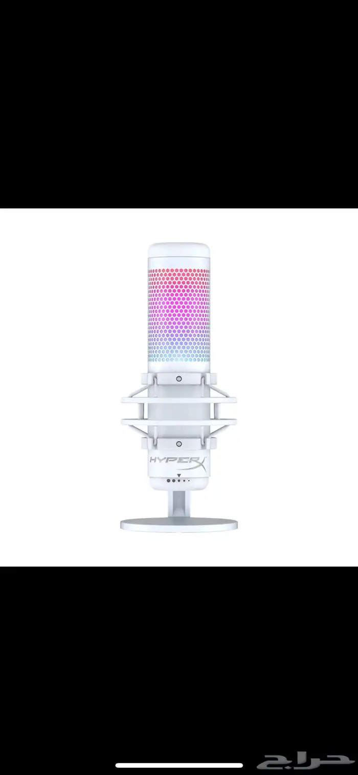 مايك HyperX QuadCast أبيض شبه جديد   استخدام يومين فقط 1