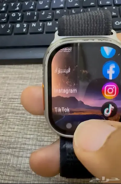 ساعه ابل الترا بنظام اندرويد شريحه   كاميرا   بصمه 3