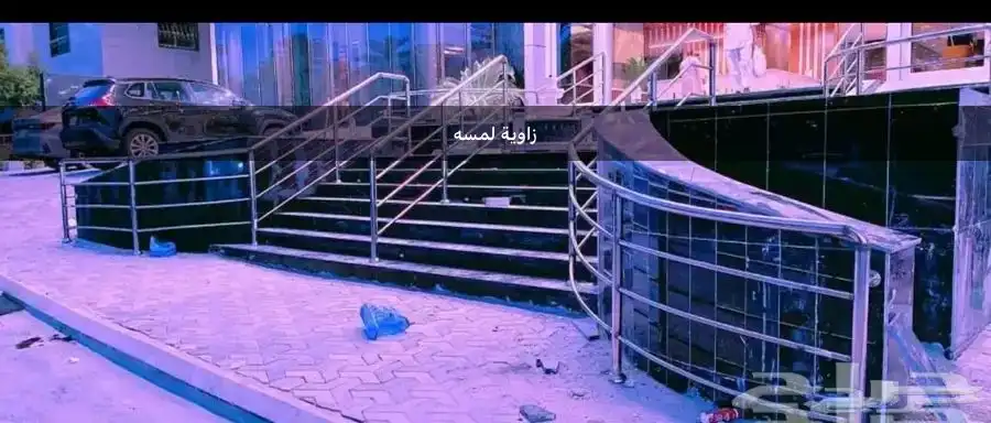 درابزين استيل زاوية لمسة تيواني304 8