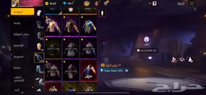 حساب فري فاير 20