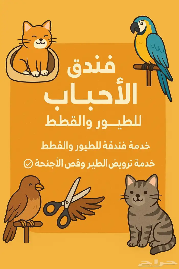 خدمة فندقة وترويض الطيور والقطط 0