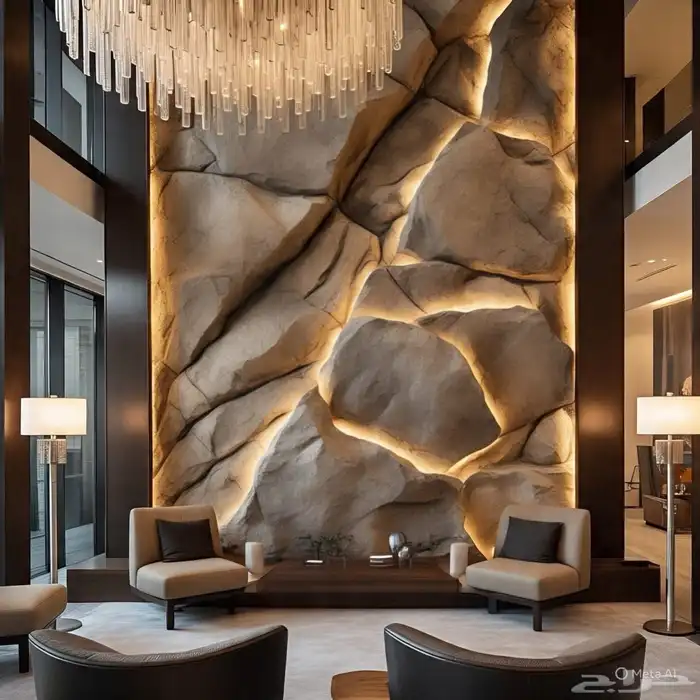 تصميم وتنفيذ شلالات اندنيسي صخري وجدريات صخريه 4