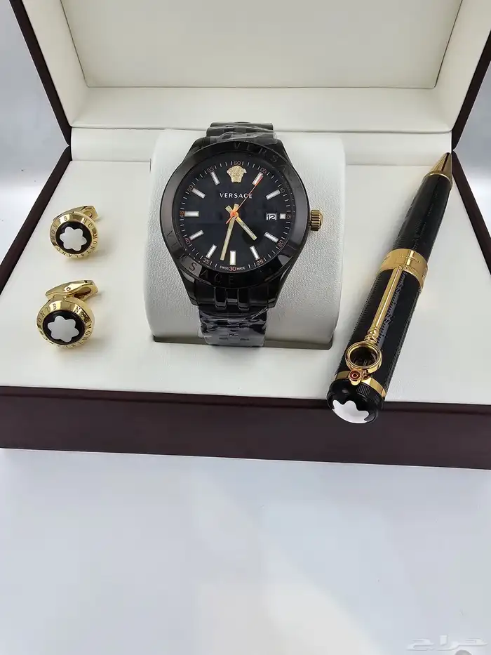 طقم ساعه وقلم وكبك 17