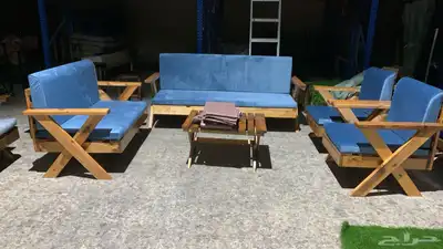 جلسات خارجيه كراسي خشبية 2