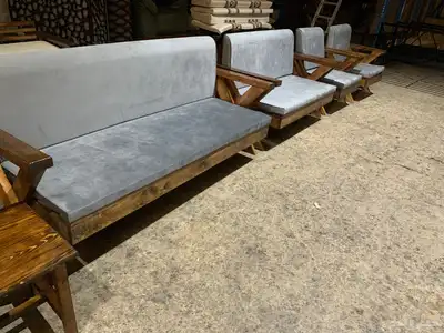 جلسات خارجيه كراسي خشبية 1