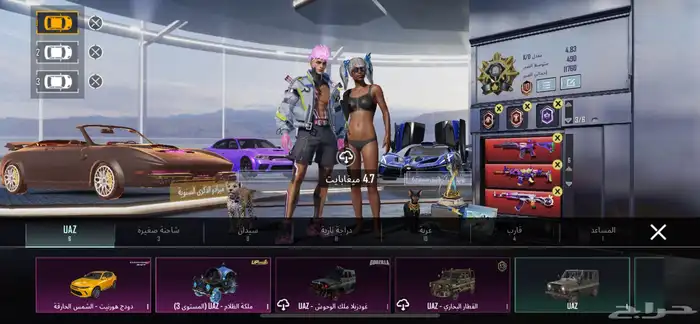 حساب ببجي 8 اسلحه ماكس وواحد لفل 6 3