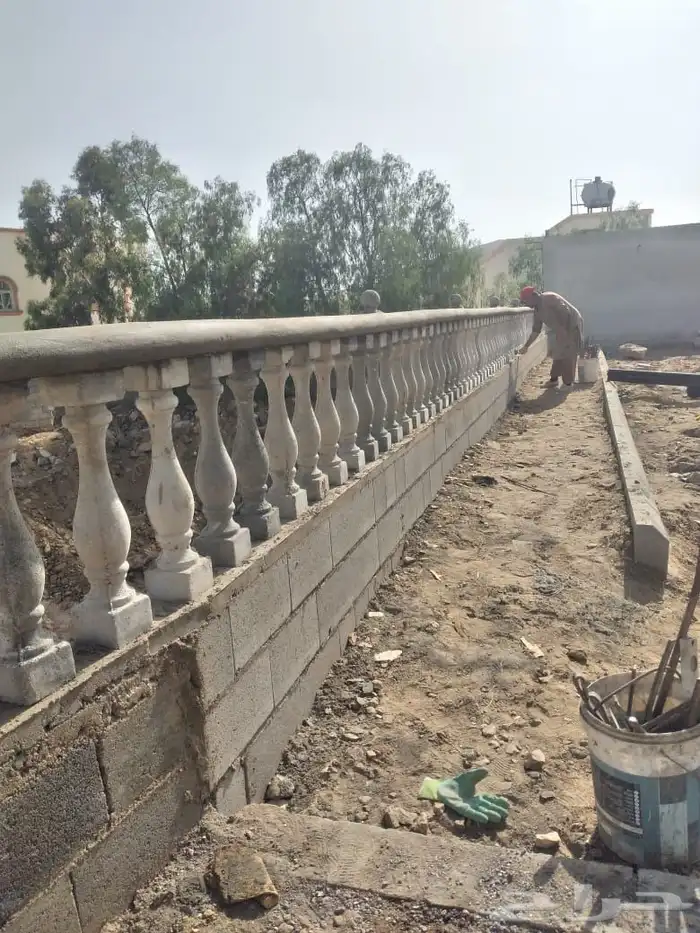 صبات خرسان سفتي درابزين بلدورة بلاط ارضيات قواعد اعمدة انارة 3