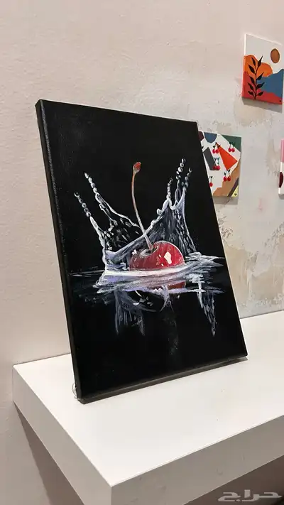 لوحة رسم يدوي اكرليك قطرة كرز 0