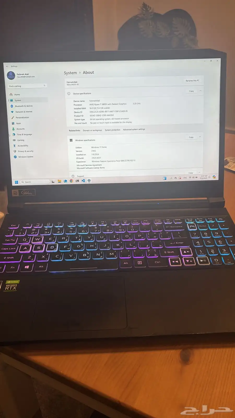Gamers laptop -Acer 1