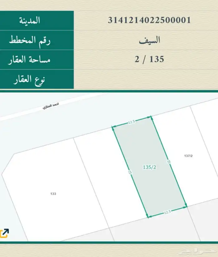 ارض للبيع في حي السيف 0