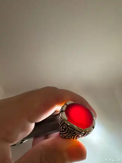 خاتم عقيق كرزي صياغة عارف 1