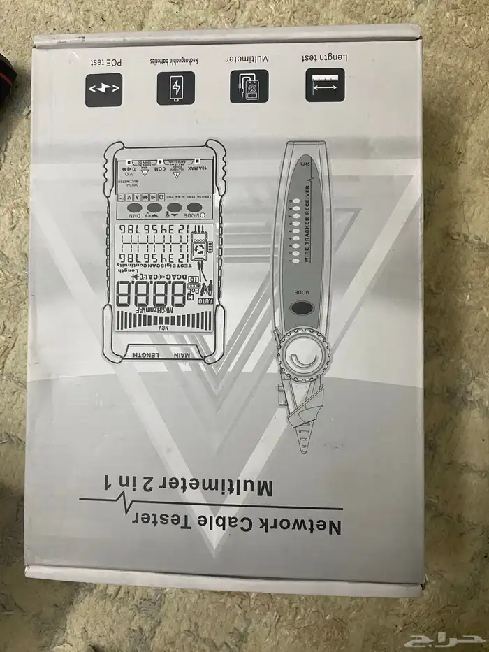 جهاز اختبار كابل الشبكة LCD متعدد الوظائف 0