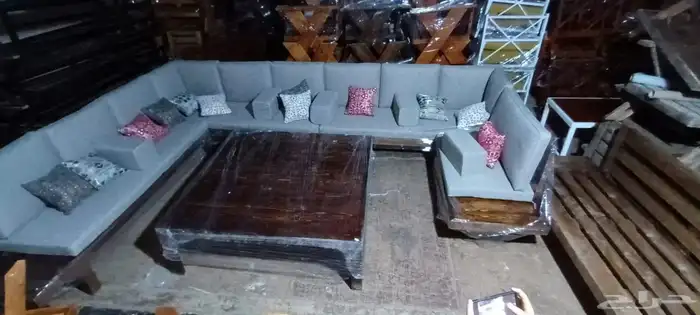 جلسة حدايق خارجية كراسي طاولات طقم كامل خشب حديد جاهز تفصيل 2