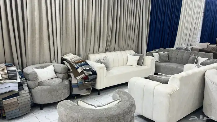 اطقم كنب تفصيل و جاهز على حسب الطلب جديده و بضمان 9