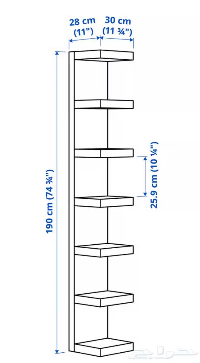رف جداري عصري ب 7 طوابق 1