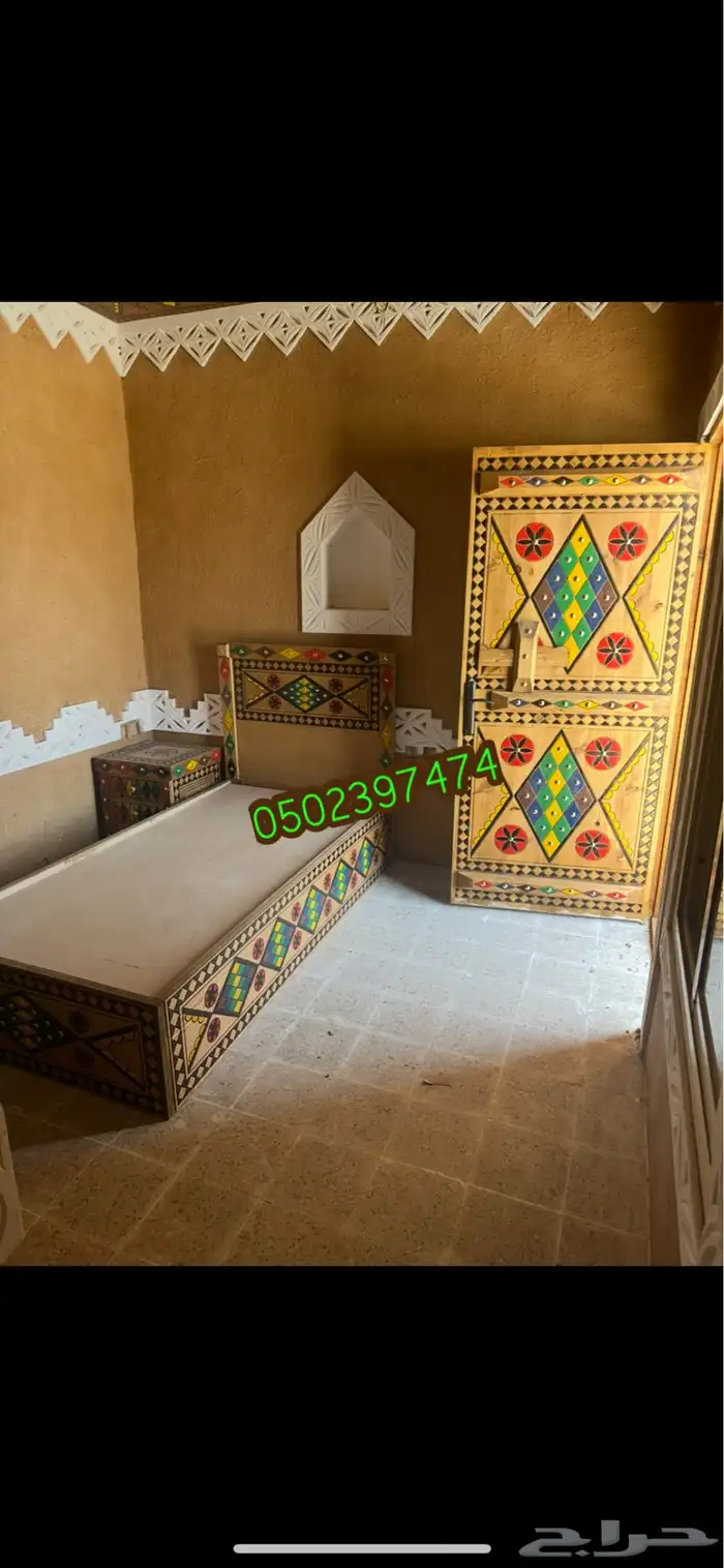 مجالس تراثية استراحات أعمال تراثية طين أسقف حجر عشوائي 5