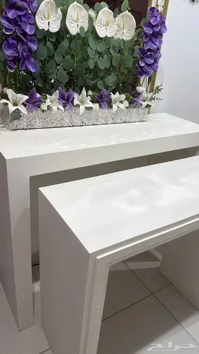 طاولة مدخل واستقبال وزينه و اكريلك ورد 4