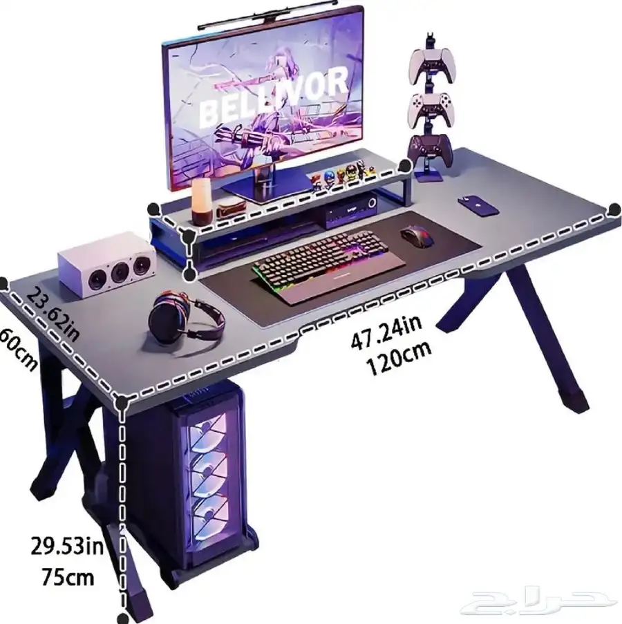 طاولة العاب قيمنق مقاس120x60 يوجد توصيل مجاني للقطيف 3