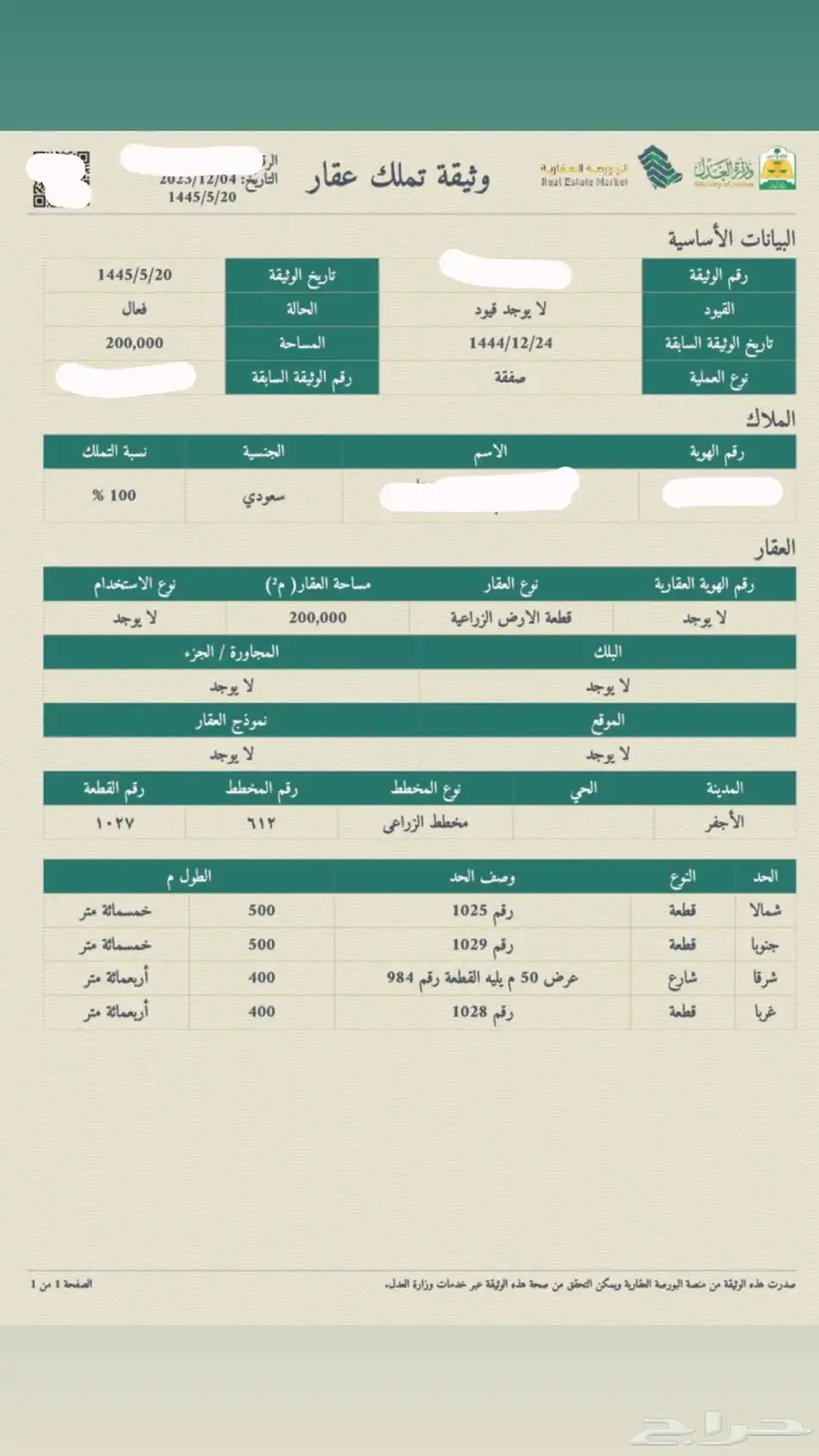 فرصة استثمارية للبيع ارض زراعية مساحة 50 الف 8