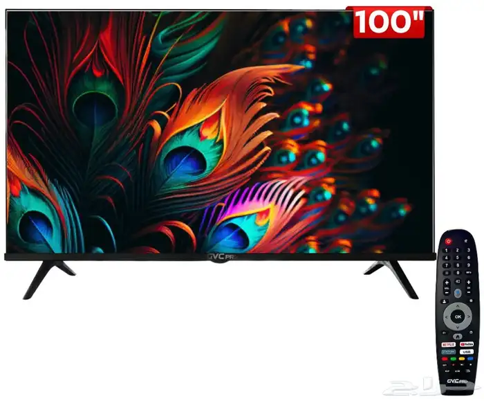 شاشة بدون اطار سمارت JVC برو  100 بوصة QLED 0