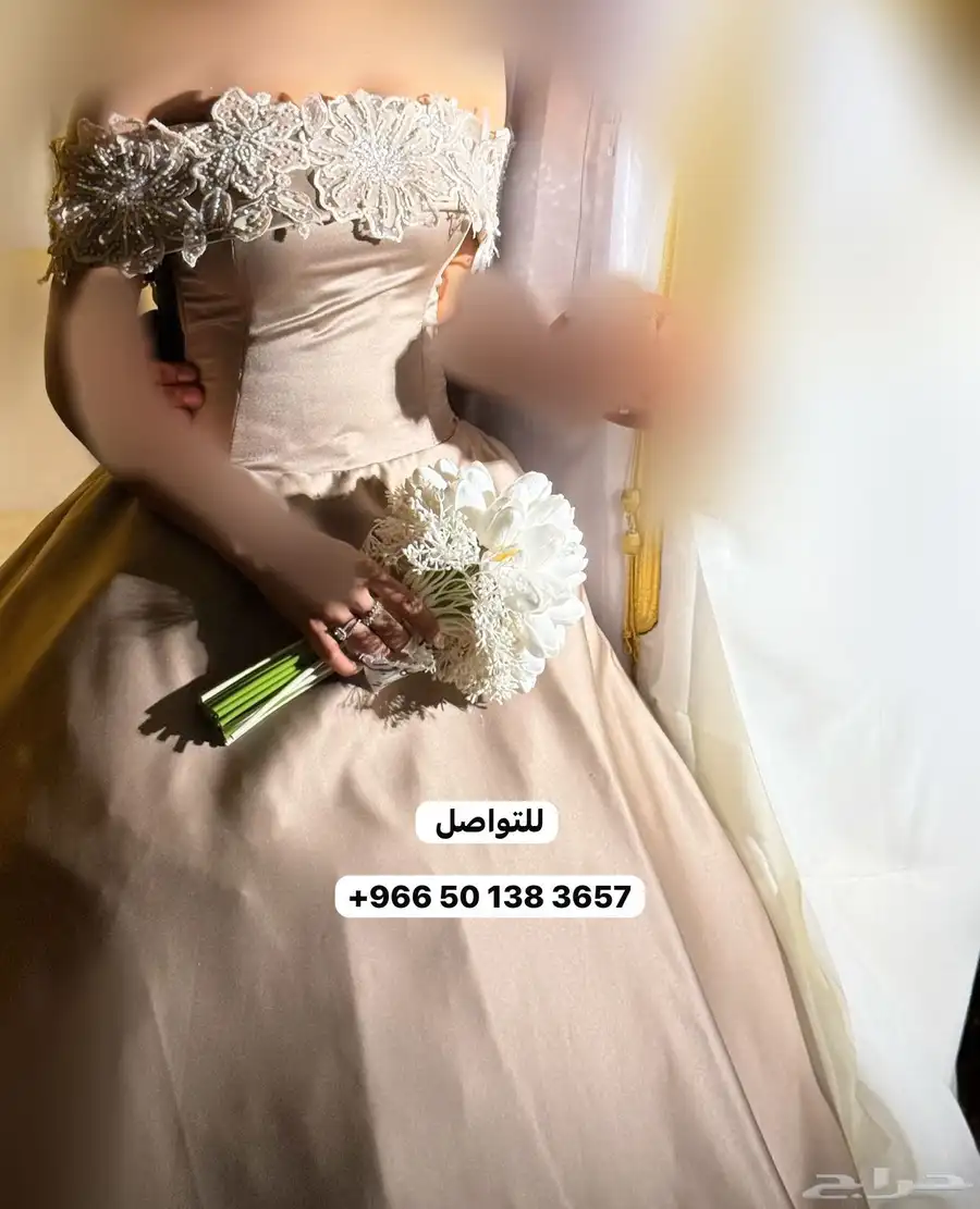 فستان ملكه بيع لبست اربعه ساعات وقت الزفه بس وجديد 3