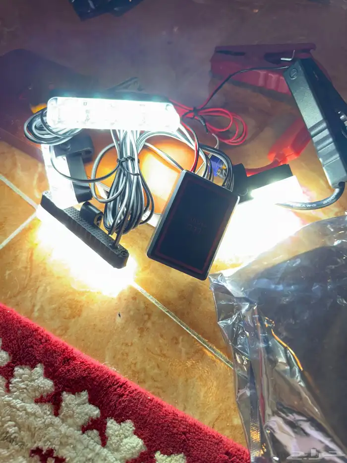 ليد فلاش سفتي احمر وازرق للدراجات الناريه 1