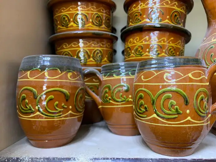 تحف فخاريه طقم وكاسات تجنن للتقديم علب هديه 2