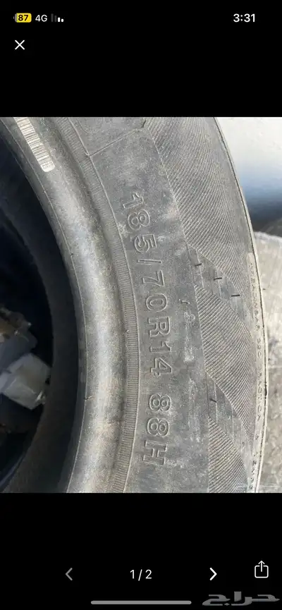 كفرات مستعمل مقاس 185 70 R14 1