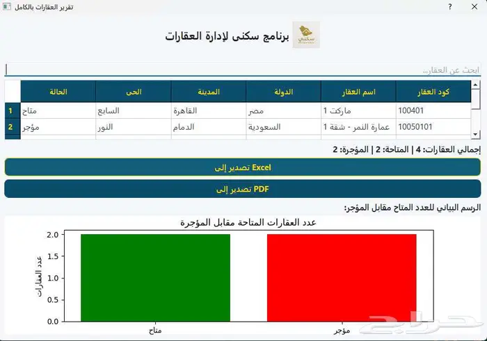 برنامج سكني لإدارة العقارات والتقارير 19
