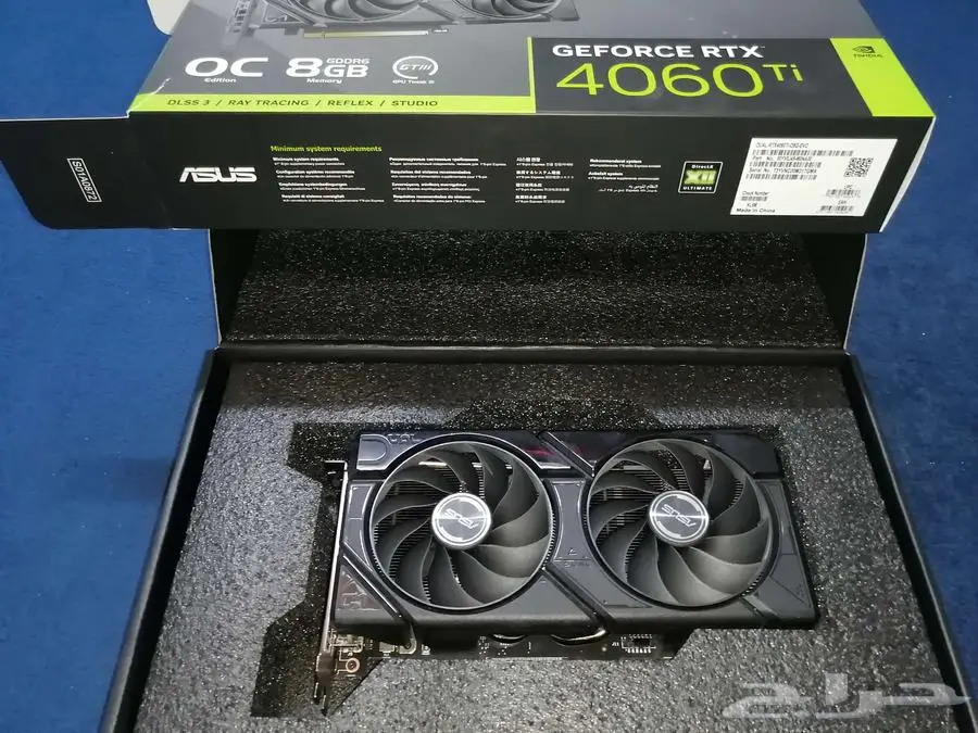 كرت شاشه asus rtx 4060 ti dual 8gb oc 4