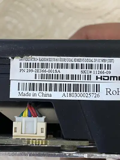 .sapphire nitro radeon rx 570 4g ثمانيه قيقا في رام 1