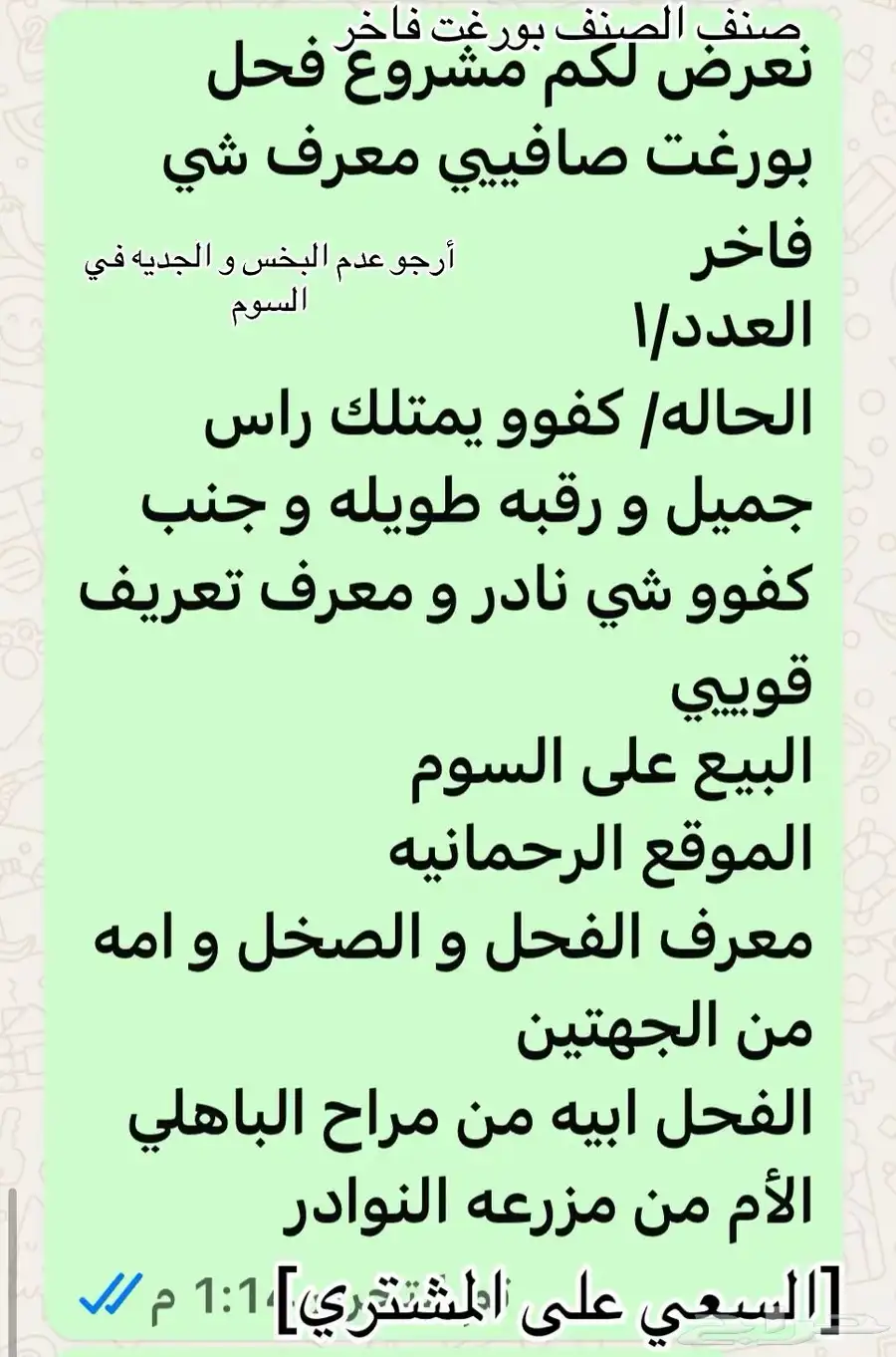 مشروع فحل بورقت صافي 1