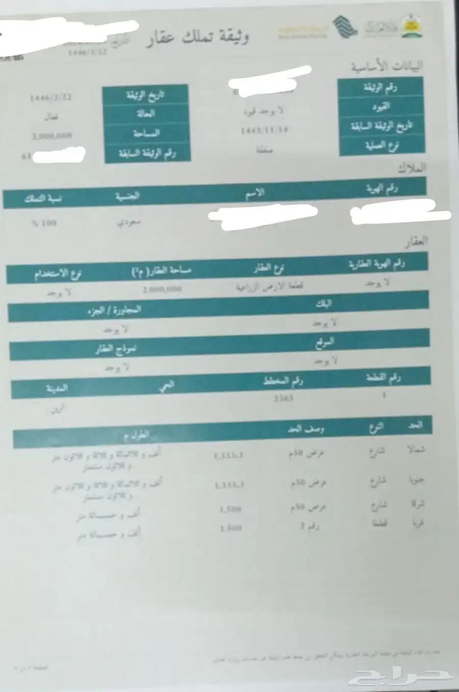 فرصة استثمارية للبيع ارض زراعية مساحة 50 الف 9