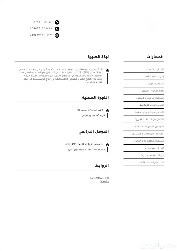 سيرة ذاتية CV 0
